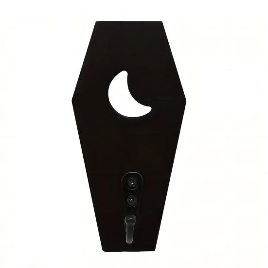 Настенный держатель для ключей в форме гроба, простая в установке настенная вешалка для полотенец с