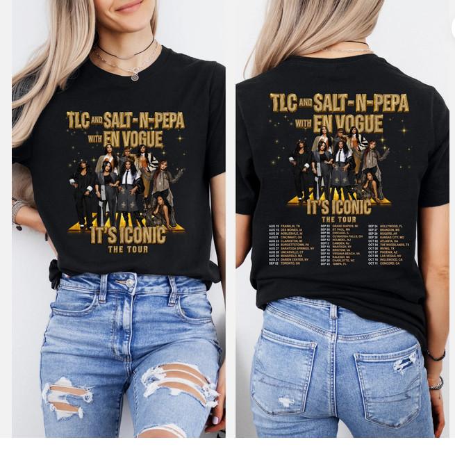 TLC Salt-N-Pepa It's Iconic Tour 2026 Fan Merch T-Shirt