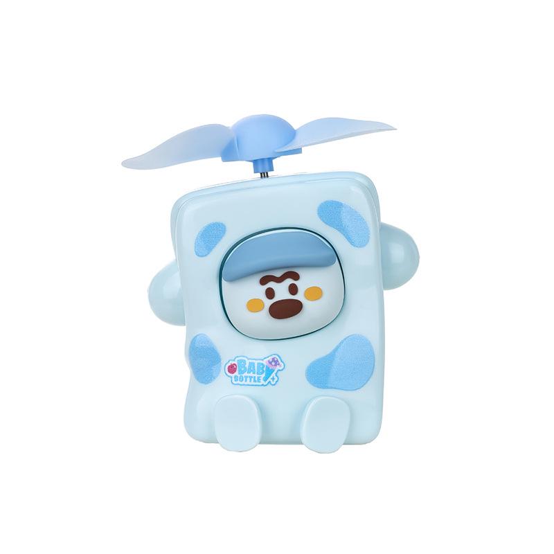 Portable Cute Milk Ball Mini Fan: USB Rechargeable, Three Speeds, Perfect for Students & Desktops
