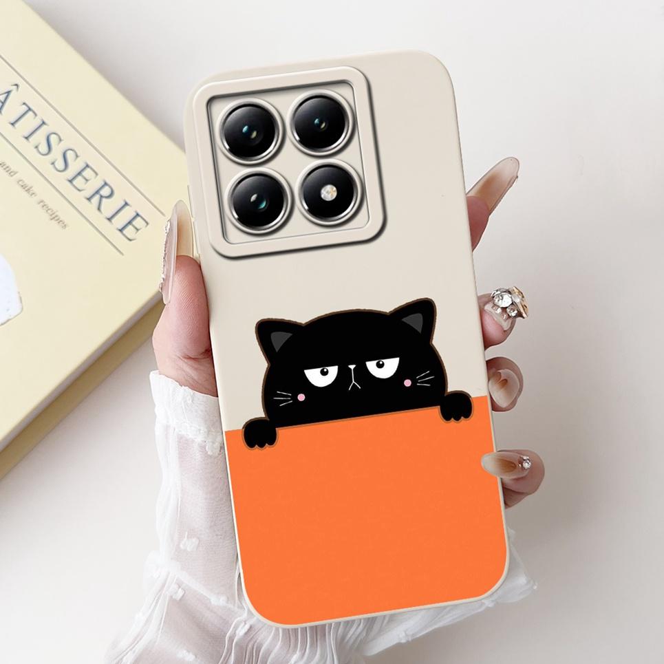 Cartoon Fashion Back Cover For Mi 14T Pro Xiaomi Phone Case Silicone Soft Dragon Astronaut Black Cat Funda Bumper Xiomi 14T Pro