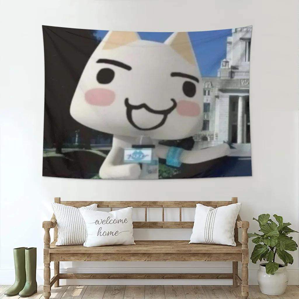 Inoue Toro Cute Cat Tapestry Room Decoration Home Decor Bedroom Wall Hanging Fabric