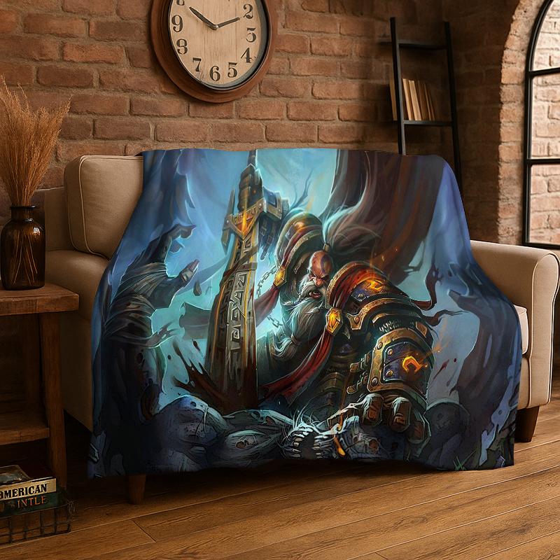 Охотник на демонов Артас World of Warcraft WOW Игра Фланелевое одеяло Мягкое теплое покрывало для спальни гостиной кровати Путешествия пикника