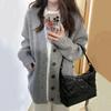 Thick Sweater Jacket Women's Autumn and Winter New Loose Outer Wear Lazy Style Retro Soft Waxy Knitted Cardigan