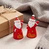 Snowman Figurines for Crafts 2Pcs Mini Christmas Figurine, Santa Claus Dolls, DIY Accessories Micro Cute Desktop Ornaments Landscape Dollhouse