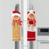 2Pcs Christmas Refrigerator Handle Covers Gingerbread Man Cabinet Handle Covers Kitchen Appliances Decoration