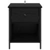 Nightstand Set of 2 Black Oak Effect 40 x 42 x 50 cm