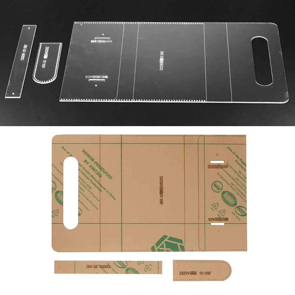 Набор шаблонов из кожи, прозрачная акриловая кожаная сумка, кошелек, инструмент для рукоделия