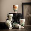 Underglaze Ceramic Teacups Hand-painted Gourd Cup Tasting Tea Cups Large Capacity Personal Cups Drinking Tea Cups