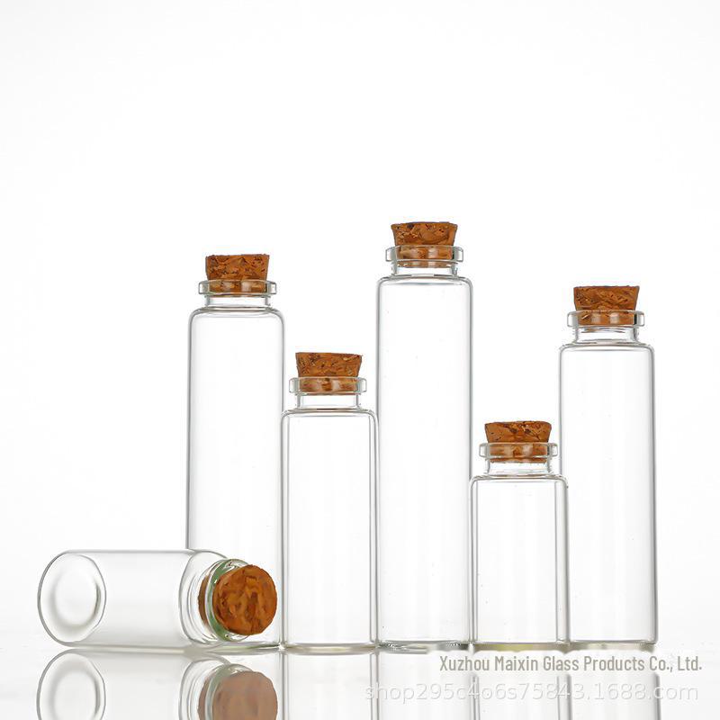 30mm Corked Glass Tube Bottle - for Candy, Capsules, Tea, or Flowers