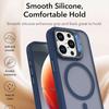 KEYSION Lens Stand Magnetic Phone Case for MagSafe for iPhone 13 14 15 Pro Max 15 Plus Matte Translucent Shockproof Back Cover