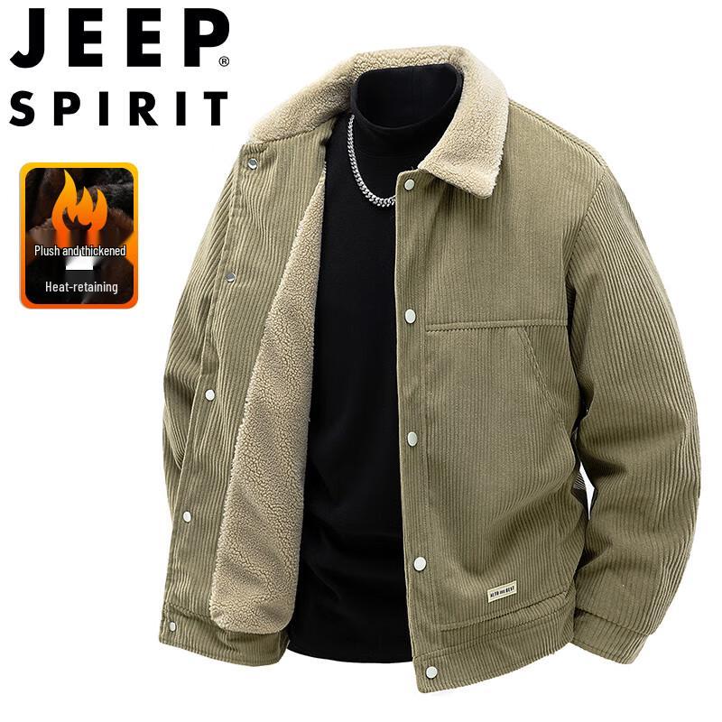 Мужская вельветовая куртка на флисовой подкладке JEEP SPIRIT