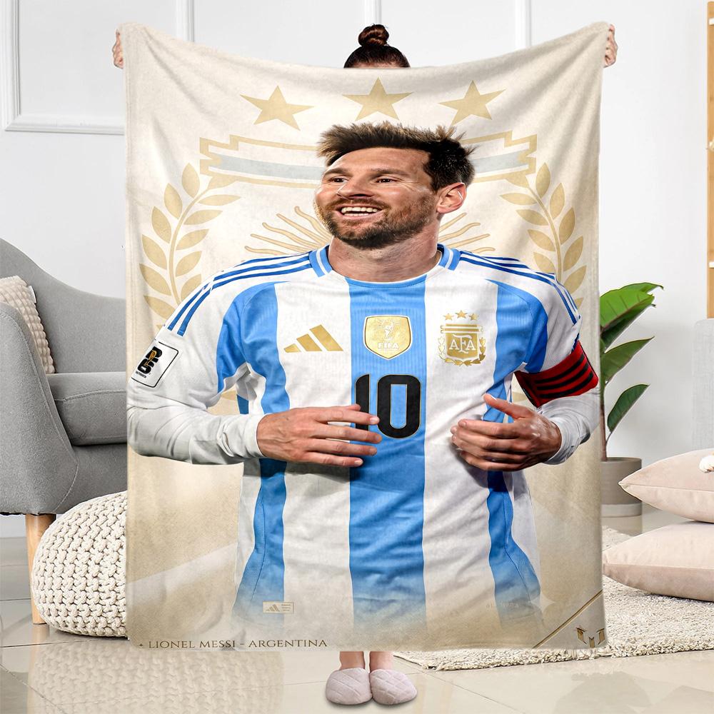 Messi 270 Blanket Soft & Cozy Great for Couch Chair Bedding Four Seasons Multipurpose Playful Design Ideal Gift for Friends Family Couples Picnic