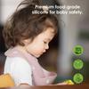 with Food Catcher Silicone Baby Bibs Soft Teething Drooling Bib  For Girls Boys Toddlers