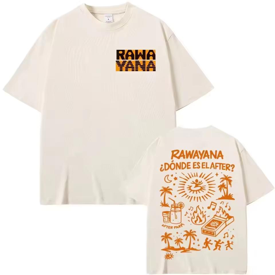 2026 Summer Hot Selling Venezuelan Indie Band Rawayana Theme Outdoor Casual Fashion Short-sleeved T-shirt for Men Y2k