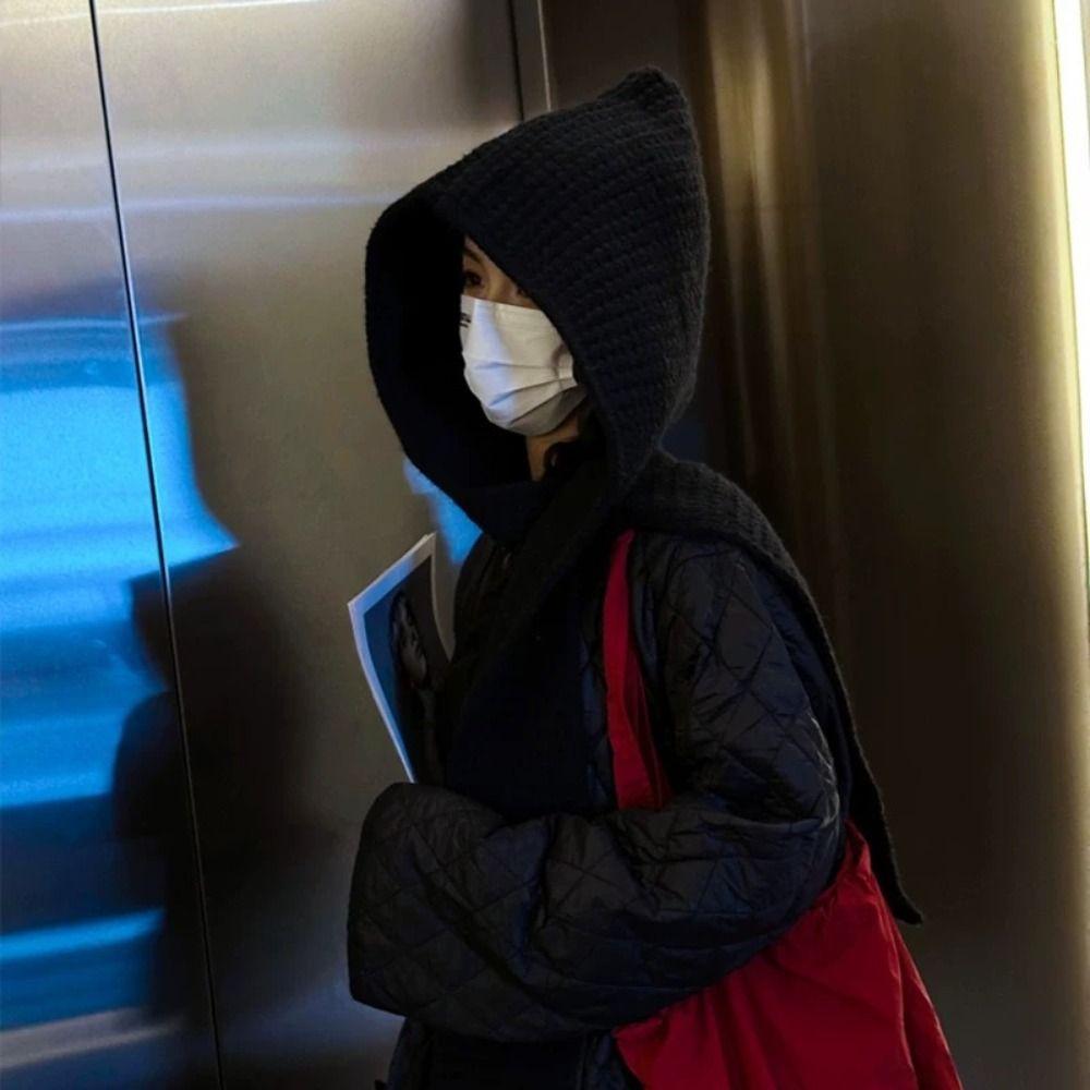 Warm Winter Balaclava Caps Thicken Hooded Caps High Quality Neck Face Scarf Bib Women