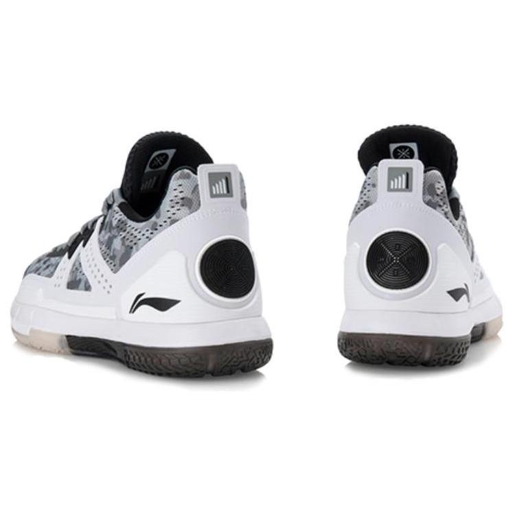 Li Ning WOW 5 Низкие Баскетбольные Кроссовки Мужские Серый Белый ABAM057-6