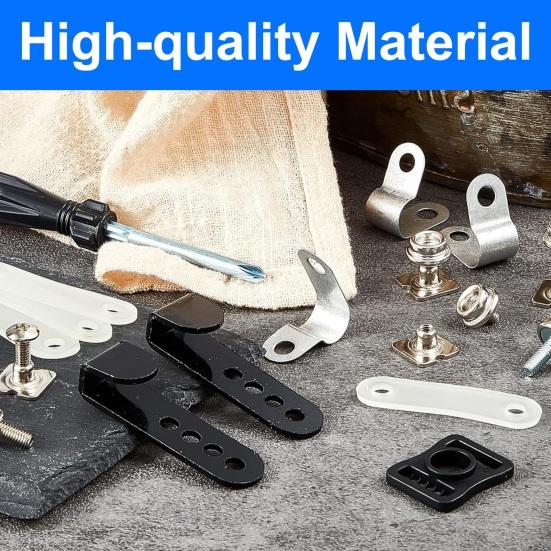 Комплект для ремонта хоккейного шлема из 33 предметов, включая J-образные зажимы, R-образные зажимы для козырька, резиновые прокладки, винты с гайками и отвертку