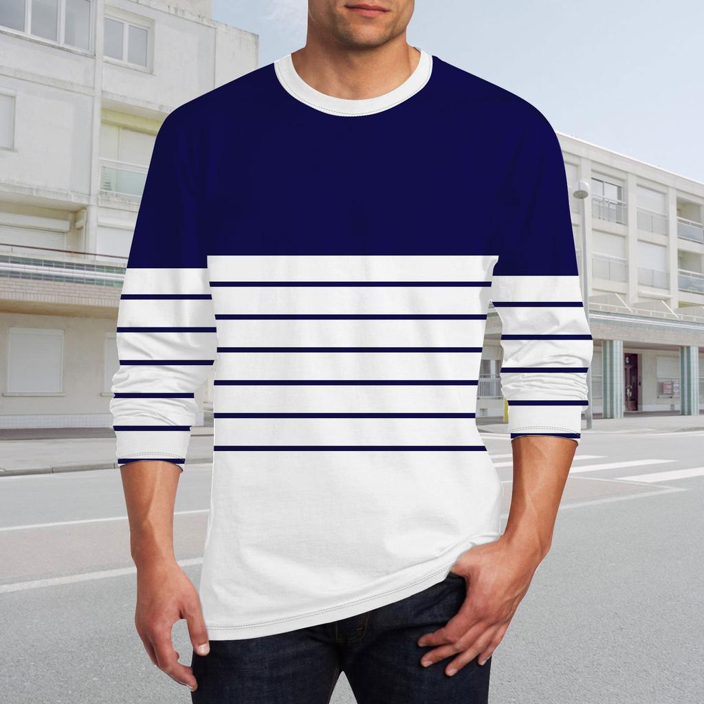 Men's T Shirt O-Neck Clothing Apparel Outdoor Long Sleeve Print Fashion Designer Vintage