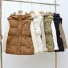 Waist Down Cotton Big Vest Women's Winter Vest Wearing New Short Fashion Vest Cotton Jacket