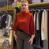 Fall Winter Slimming Turtleneck Knit Sweater Loose Fashion Simple Design Women