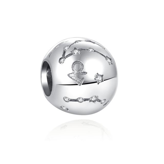 New 925 Sterling Silver 26 A -Z Floral Charm Beads Charm Bracelet Diy Women 'S Jewelry Accessory