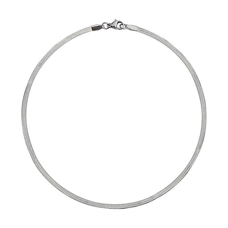 Минималистичное европейское и американское ожерелье-змейка из нержавеющей стали - модный дизайн ключицы.