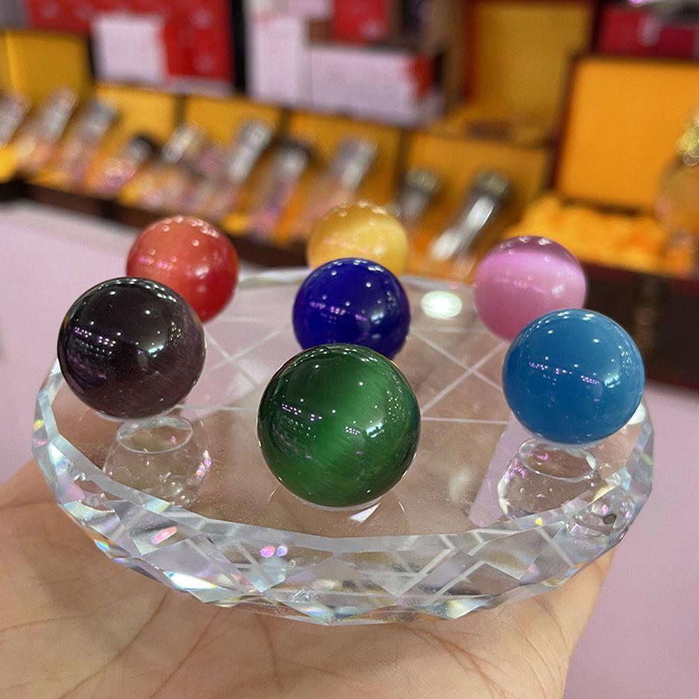 Ball Colorful Marble Games Cat's Eye Stone Glass Marbles Colorful Cat Eye Sphere Glass Ball Toys