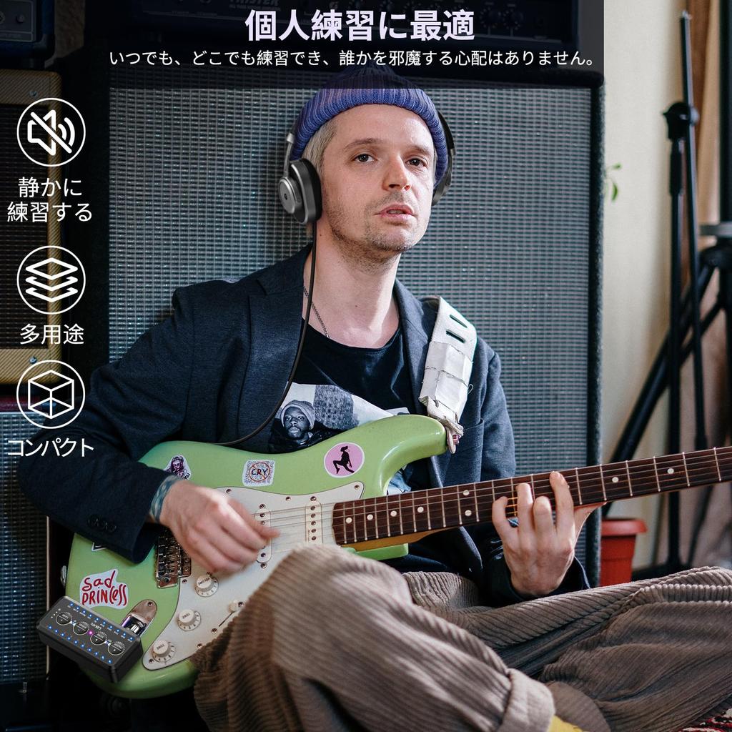 Усилитель для гитарных наушников Bluetooth Mini Plug 10 моделей усилителей с тюнером и эффектами LEKATO Inlay Delay Reverb Chorus Overdrive Перезаряжаемый для