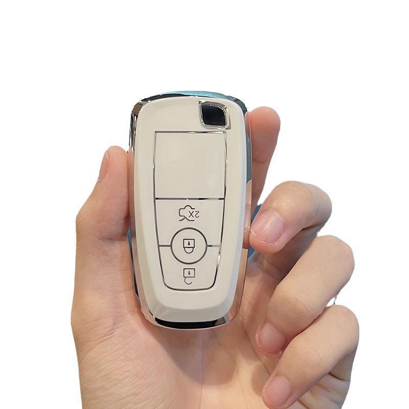 Металлический чехол для ключа Ford Mondeo, Explorer, Focus - стильная мужская сумка с пряжкой-ракушкой