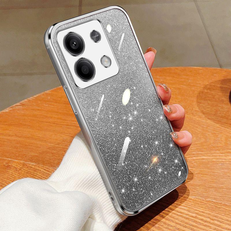 Чехол для Xiaomi Redmi Note 13 Pro 4G Чехол для телефона Xiaomi Poco M6 Pro 4G Блестящий блестящий силиконовый объектив камеры Мягкая задняя крышка