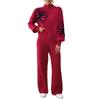 Womens High-Waisted Wide Leg Trousers Casual Straight Cut Pants Winter Warm Loose Fit Street Style