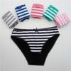 Cotton Briefs for Women Sexy Striped Panties Girls Lace Underpants Plus Size Lingerie Soft 6 Pcs/set