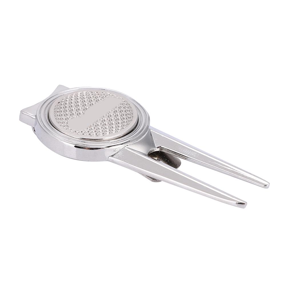 Стильный инструмент для ремонта диво из цинкового сплава, магнитный маркер для мячей, аксессуар для гольфа(D103 Серебро)