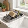Waterproof Bathroom Soap Dish Self Draining Kitchen Storage Holder W-Shaped Soap Rack  Restaurant