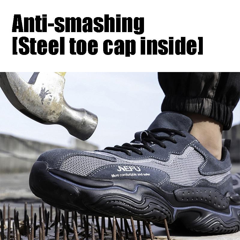 Рабочая защитная обувь. Изолирующая рабочая обувь со стальной головкой, противоразбивающая и непрокалывающая. Легкая дышащая и не впитывающая запах защитная обувь.