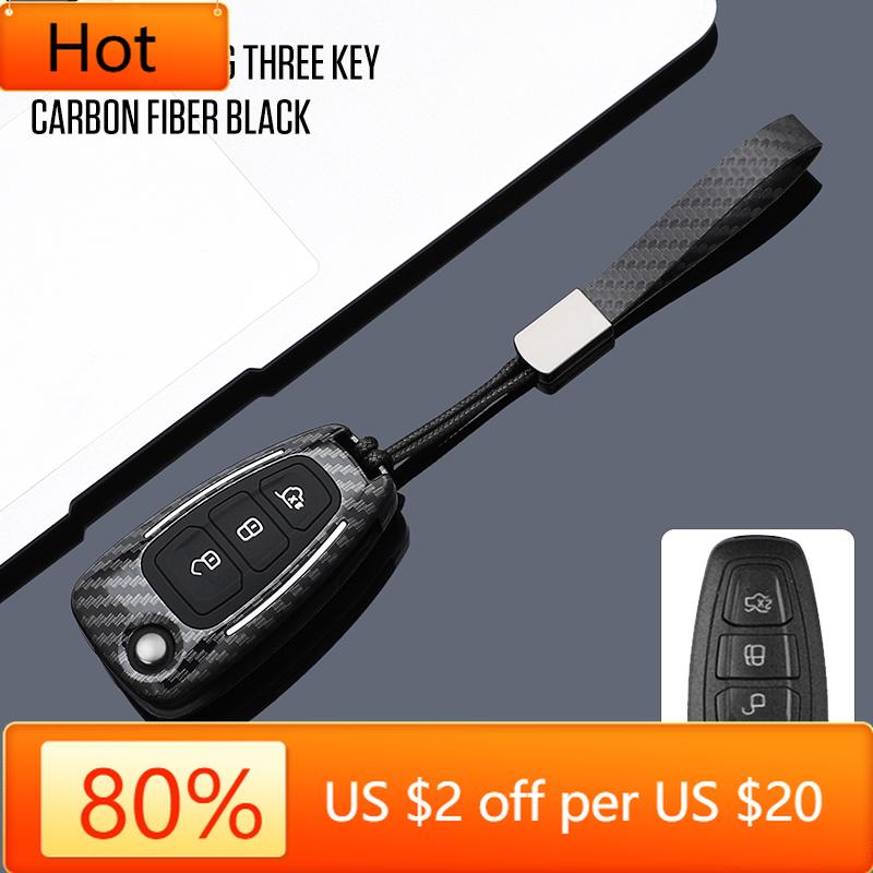 Interior Mouldings Car Folding Key Case Cover Bag Keychain for Ford Focus C-Max S-Max Galaxy Mondeo Ranger Transit Tourneo