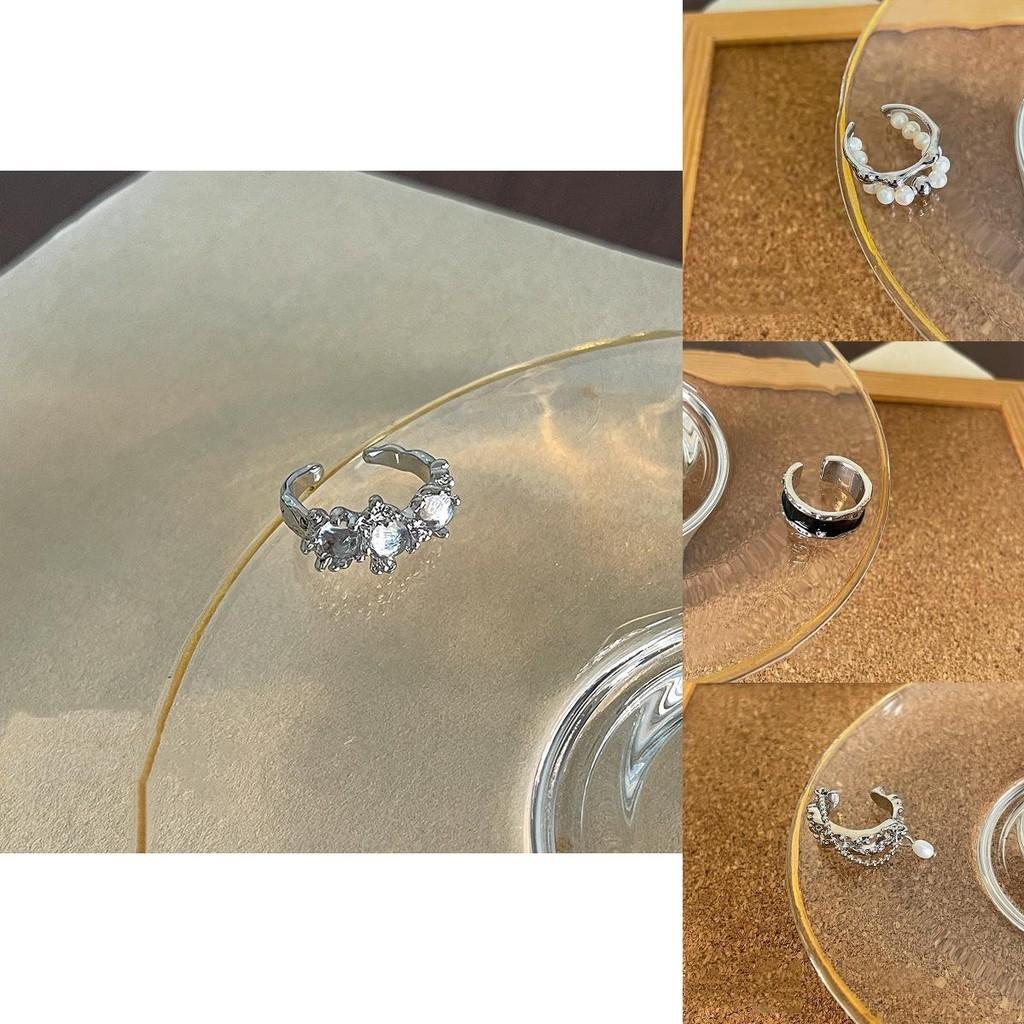 Трендовое геометрическое кольцо с жемчугом для женщин, стильный регулируемый винтажный дизайн на 2023 год