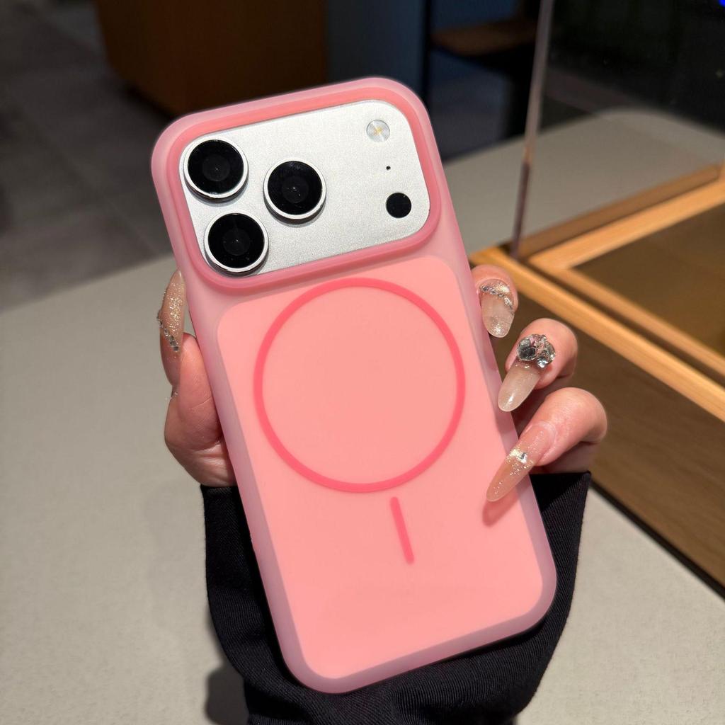 Чехол для iPhone 17 Pro Max: Двухцветный жидкий силикон, Магнитный, Ударопрочный для Apple 16/15