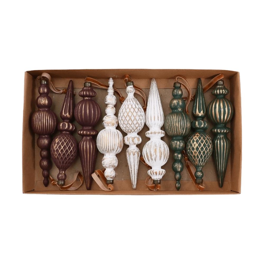 16CM Length Hanging Pendant Decorations Conical Christmas Pendants For Window Display