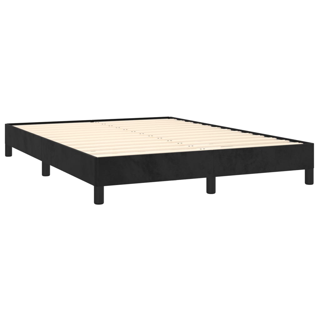 Bed Frame without Mattress Black 140 x 200 cm Velvet