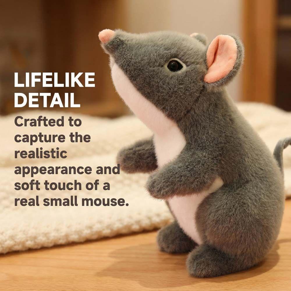 Lifelike Little Mouse Simulated Mouse Plush Doll 27CM Mouse Plush Toys Desktop Pets