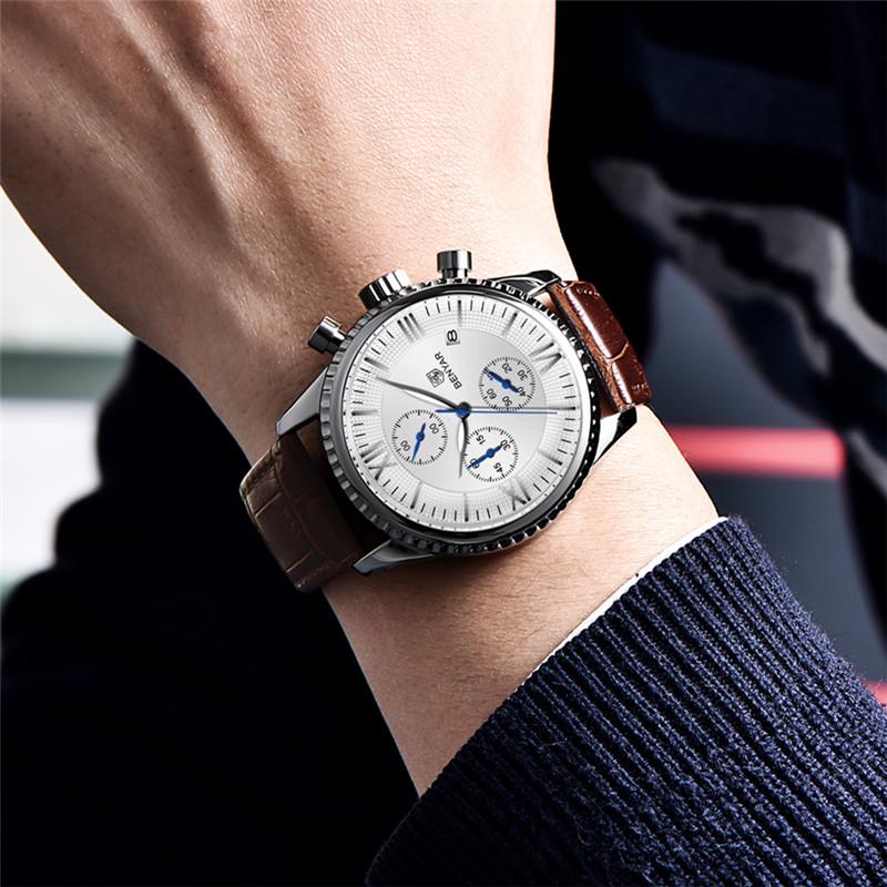 BENYAR Мужские часы, модные лучшие люксовые бренды, кварцевые спортивные часы с хронографом, военные золотые часы