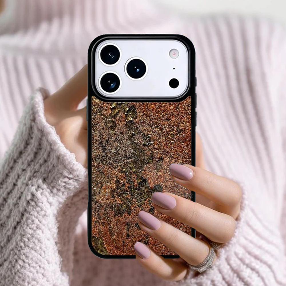 Grunge Texture Perforated Metal Phone Case For Apple iPhone 17 Air 16E 15 14 Plus 13 12 11 Pro Max Mini Funda Cover