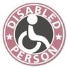 [Magnet] Wheelchair Mark, Magnet, Sticker/Disabled Person, Welfare Vehicle, Wheelchair, Wheelchair (en) (Pink)