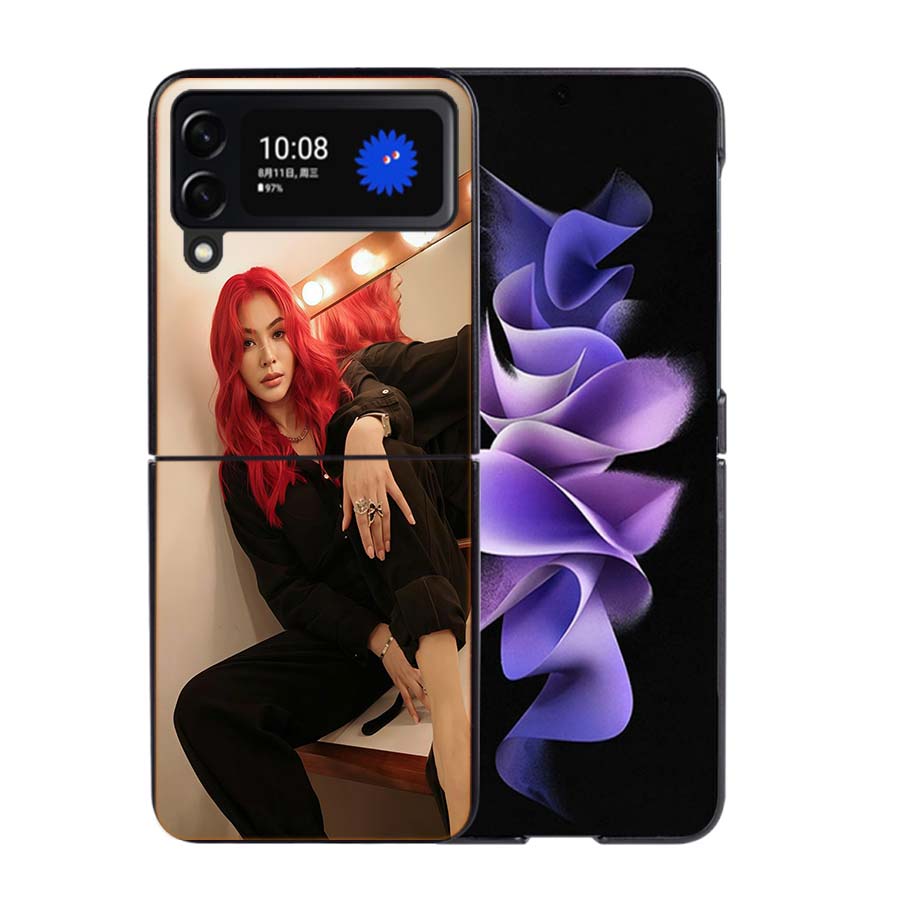 Чехол для телефона от актрисы P-Peraya Malisorn для Samsung Z Flip 7 6 5G Galaxy Z Flip4 Z Flip5 Z Flip3 Coque Черный Жесткий ПК Корпус Защитный