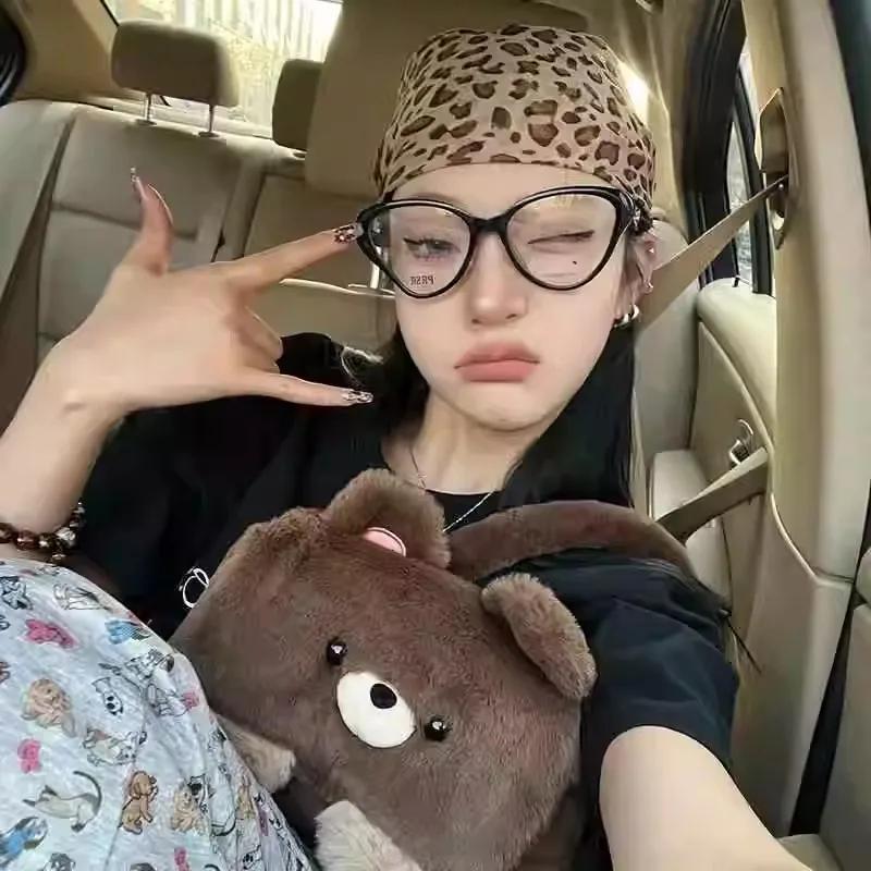 Ретро леопардовый принт квадратный шарф для женщин атласные тонкие края шарфы повязка на голову мода Y2K женская шаль для волос женский шейный платок