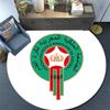 Morocco National FC Printed Round Rug, Non Slip Washable Circular Carpet For Living Room Bedroom Playroom, Sports Fan Decor, Holiday Birthday Gift