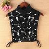 Fashion Women's Embroidery Shirt Fake Collar Removable Mujer Faux Cols White Sweater False Collar Lapel Shirt Blouse Detachable