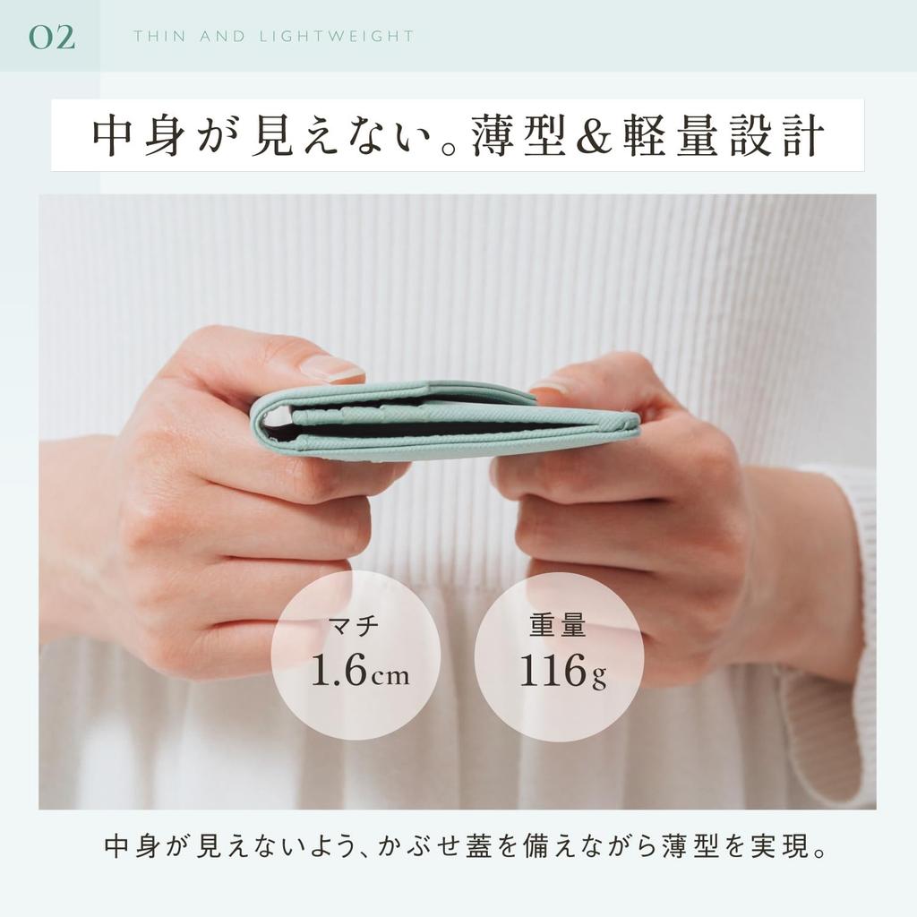 Thin and Long Wallet with Flap Made of Saffiano Genuine Slim Wallet with Skimming Thin and Lightweight [Mura] Lightweight. Ultra-Thin Cover, Leather,