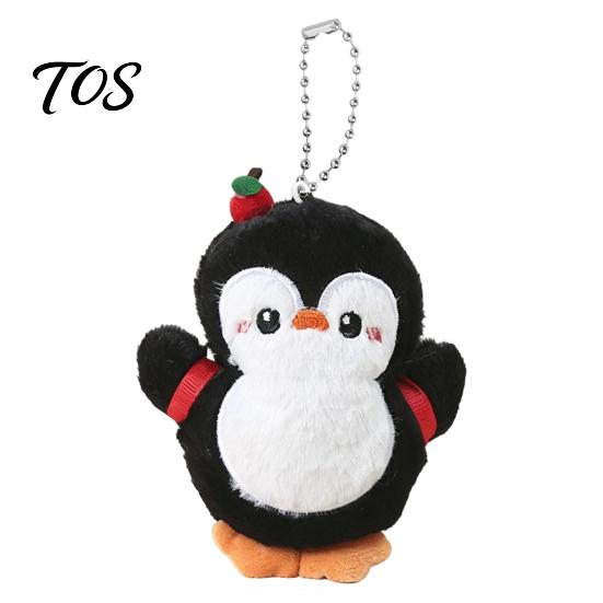 Plush Keychain Pendant Penguin Toy with Squeaker, Cartoon Schoolbag Pendant, Stuffed Animal Doll for Backpack Bag Charm Plushie